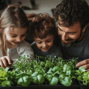 sprouting seeds at home with kids